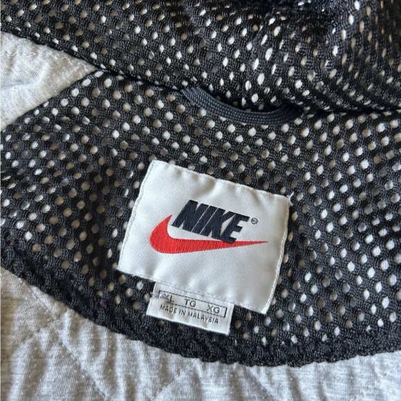 Nike Vintage Coat Men’s XL Swoosh Zip Hooded Green Embroidered JACKET Lined 90s - Picture 2 of 15